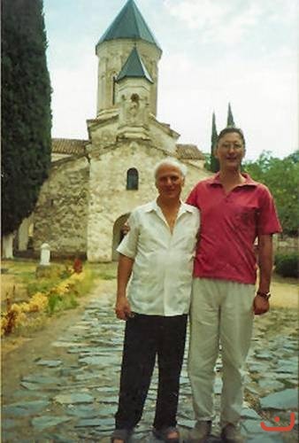 С академиком Амонашвили в Иколте, Грузия, 2001